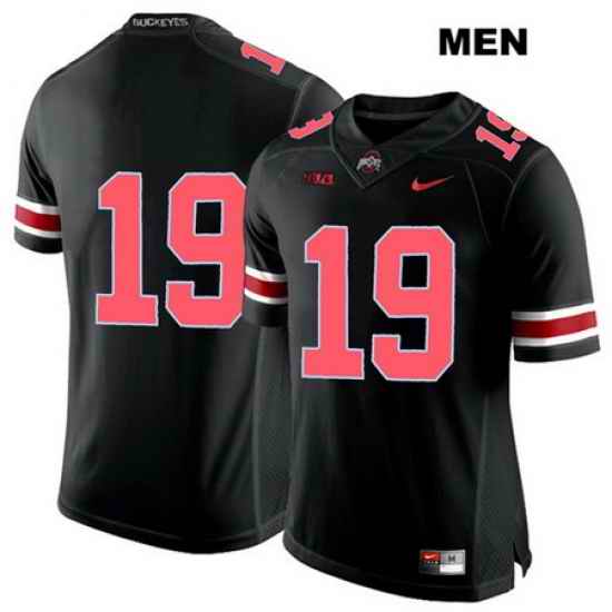 Dallas Gant Ohio State Buckeyes Red Font Authentic Mens Nike  19 Stitched Black College Football Jersey Without Name Jersey